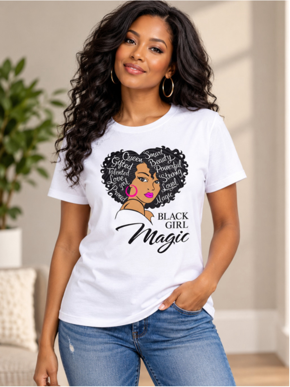 New Black Girl Magic Graphic Tee – Women’s Size M